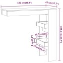 STOLIK BAROWY PRZYDYMIONY DĄB 102X45X103,5CM