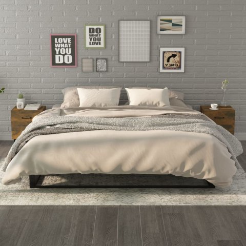 SZAFKI NOCNE 2 SZT. PRZYDYMIONY DĄB 40X35X47,5CM