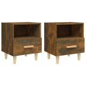 SZAFKI NOCNE 2 SZT. PRZYDYMIONY DĄB 40X35X47CM