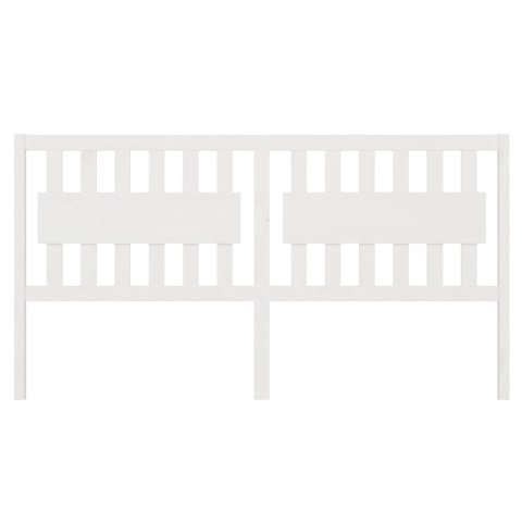 WEZGŁOWIE ŁÓŻKA BIAŁE 125,5X4X100CM DREWNO