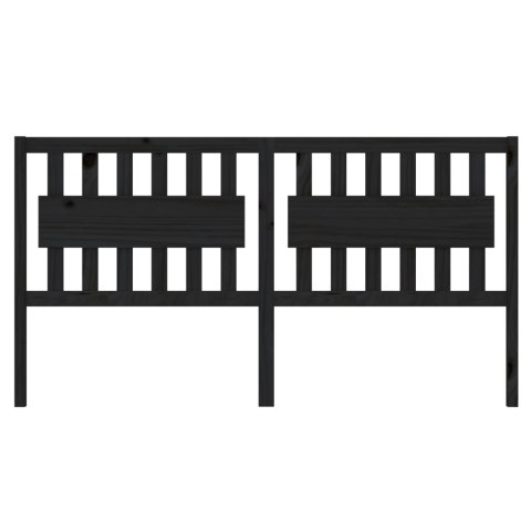 WEZGŁOWIE ŁÓŻKA CZARNE 125,5X4X100CM DREWNO