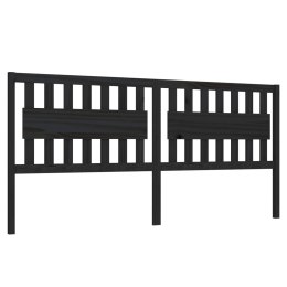 WEZGŁOWIE ŁÓŻKA CZARNE 205,5X4X100CM DREWNO