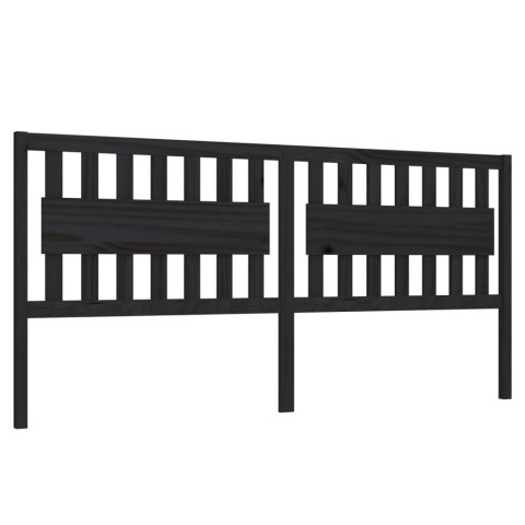 WEZGŁOWIE ŁÓŻKA CZARNE 205,5X4X100CM DREWNO