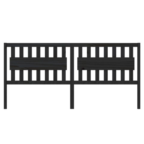 WEZGŁOWIE ŁÓŻKA CZARNE 205,5X4X100CM DREWNO