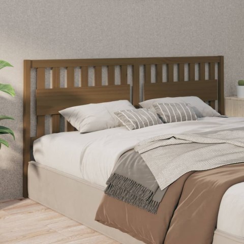 WEZGŁOWIE ŁÓŻKA MIODOWY BRĄZ 205,5X4X100CM DREWNO