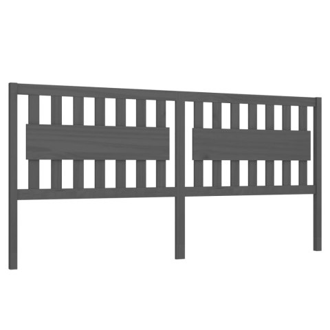 WEZGŁOWIE ŁÓŻKA SZARE 205,5X4X100CM DREWNO