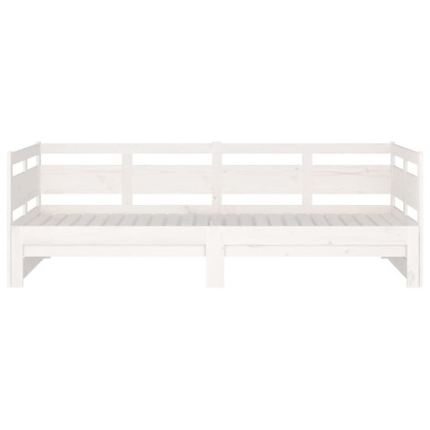 ŁÓŻKO ROZSUWANE BIAŁE DREWNO 2X(90X200)CM