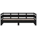ŁÓŻKO ROZSUWANE CZARNE DREWNO 2X(90X190)CM