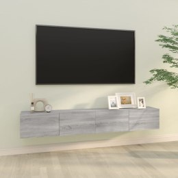 SZAFKI ŚCIENNE POD TV 2 SZT. SZARY DĄB SONOMA 100X30X30CM