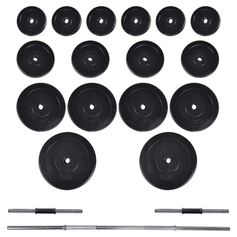 ZESTAW SZTANGI I 2 HANTLI 60,5KG