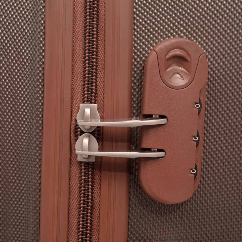 ZESTAW WALIZEK NA KÓŁKACH W KOLORZE KAWY 4 SZT.