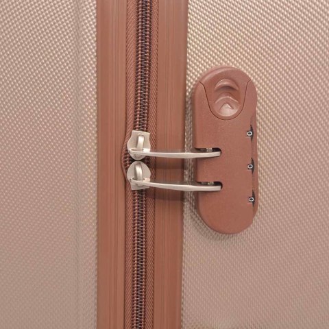 ZESTAW WALIZEK NA KÓŁKACH W KOLORZE SZAMPAŃSKIM 4 SZT.