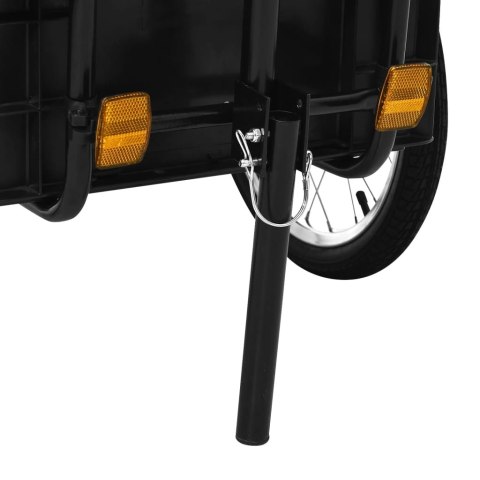 PRZYCZEPA ROWEROWA TRANSPORTOWA 155X60X83CM STALOWA CZARNA