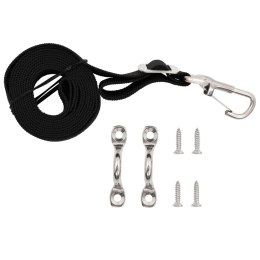 PASY GÓRNE DO ZADASZENIA BIMINI 2 SZT TKANINA STAL NIERDZEWNA