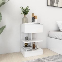 SZAFKA NOCNA POŁYSK BIAŁA 40X35X65CM