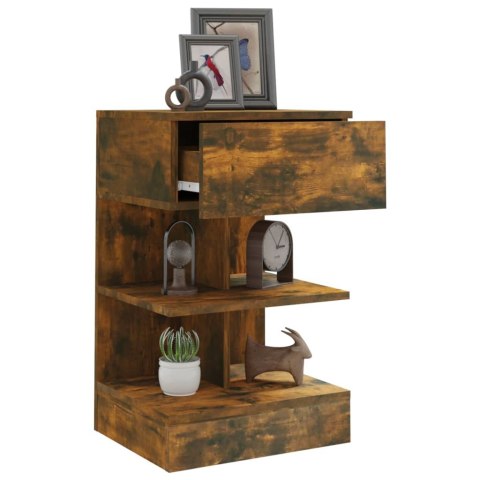 SZAFKI NOCNE 2 SZT. PRZYDYMIONY DĄB 40X35X65CM