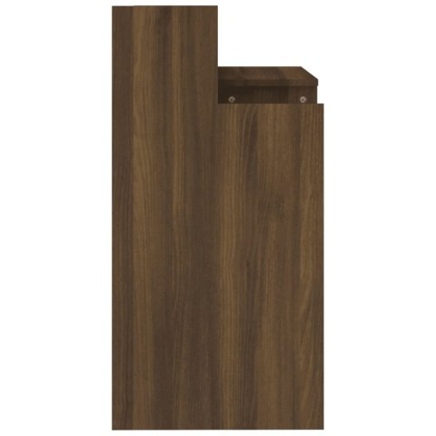 BIURKO Z PODŚWIETLENIEM LED BRĄZOWY DĄB 97X90X45CM