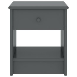 SZAFKA NOCNA CIEMNOSZARA 35X30X40CM DREWNO SOSNOWE