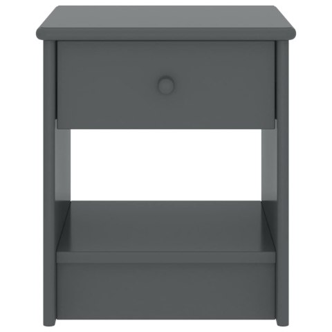 SZAFKA NOCNA CIEMNOSZARA 35X30X40CM DREWNO SOSNOWE