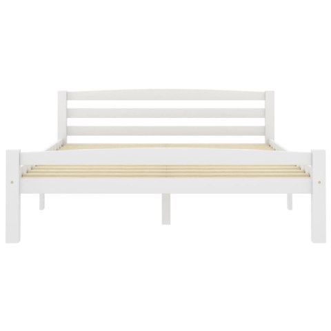 RAMA ŁÓŻKA BIAŁA DREWNO SOSNOWE 140X200CM