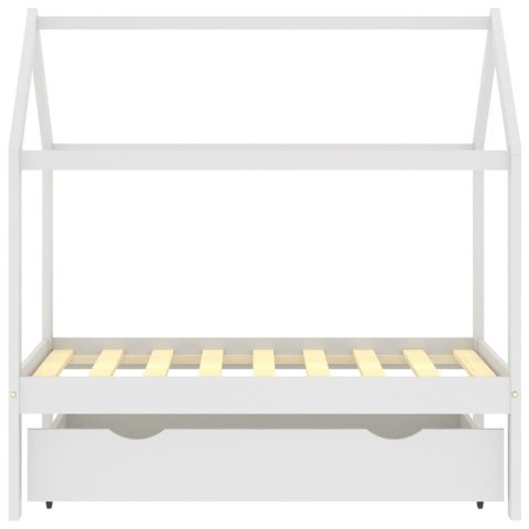 RAMA ŁÓŻKA 70X140CMDZIECIĘCEGO Z SZUFLADĄ BIAŁA SOSNOWA