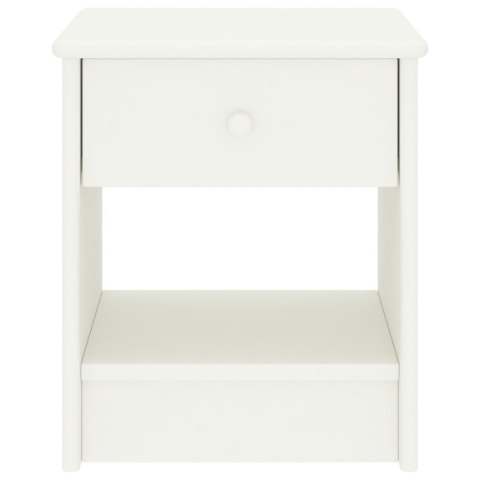 SZAFKA NOCNA BIAŁA 35X30X40CM DREWNO SOSNOWE