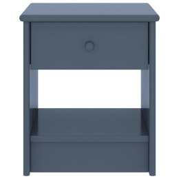 SZAFKA NOCNA JASNOSZARA 35X30X40CM DREWNO SOSNOWE