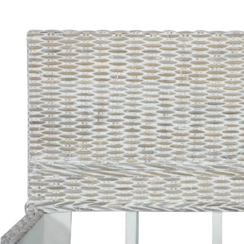RAMA ŁÓŻKA SZARA NATURALNY RATTAN 180X200CM