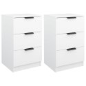 SZAFKI NOCNE 2 SZT BIAŁE 40X36X65CM