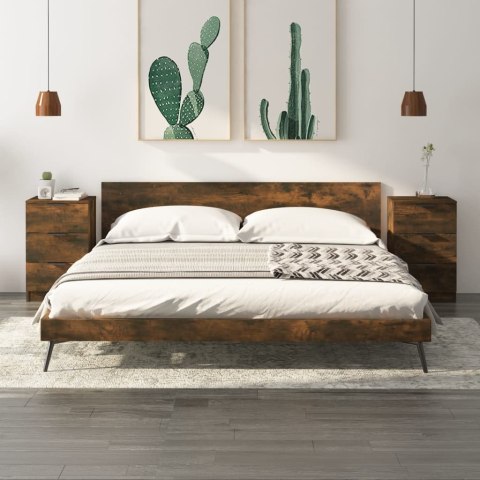 SZAFKI NOCNE 2 SZT. PRZYDYMIONY DĄB 40X36X65CM