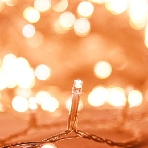 SZNUR LAMPEK LED 300 DIOD CIEPŁA BIEL 30M