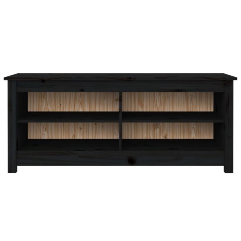 SZAFKA NA BUTY CZARNA 110X38X45,5CM DREWNO SOSNOWE