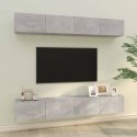 SZAFKI ŚCIENNE POD TV 4 SZT. BETONOWA SZAROŚĆ 100X30X30CM