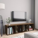 REGAŁ NA KSIĄŻKI POD TV BRĄZOWY DĄB 143X30X36CM