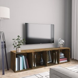 SZAFKA NA KSIĄŻKI POD TV PRZYDYMIONY DĄB 143X30X36CM