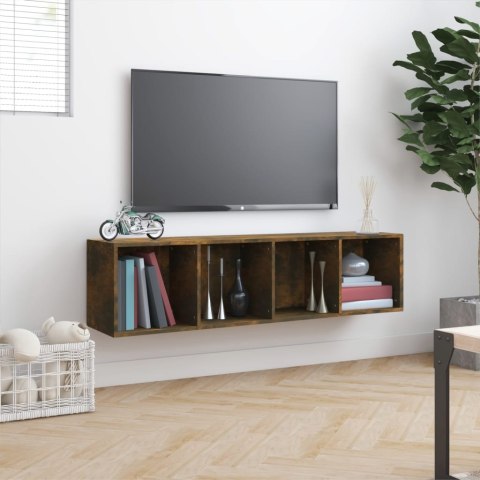 SZAFKA NA KSIĄŻKI POD TV PRZYDYMIONY DĄB 143X30X36CM