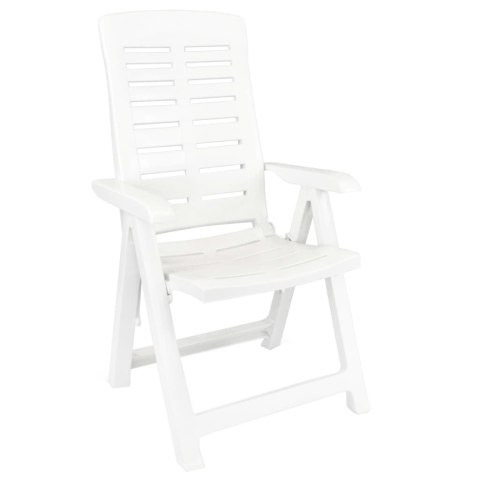 3-CZĘŚCIOWY ZESTAW MEBLI OGRODOWYCH BIAŁY POLIPROPYLEN