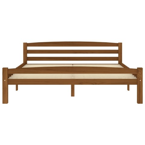 RAMA ŁÓŻKA MIODOWY BRĄZ DREWNO SOSNOWE 160X200CM