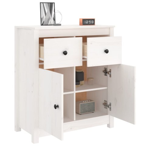 SZAFKA BIAŁA 70X35X80CM DREWNO SOSNOWE