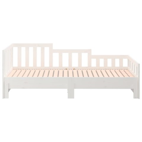 ŁÓŻKO ROZSUWANE BIAŁE 2X(90X190)CM DREWNO SOSNOWE