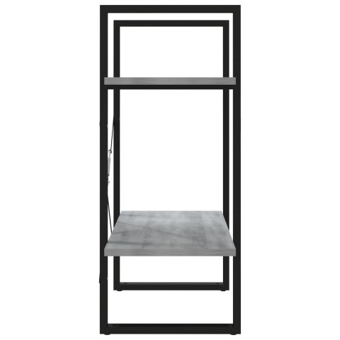 REGAŁ NA KSIĄŻKI Z 2 PÓŁKAMI SZARY DĄB SO60X30X70CM