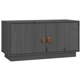 SZAFKA POD TV SZARA 80X34X40CM DREWNO SOSNOWE