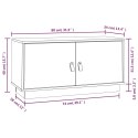 SZAFKA POD TV SZARA 80X34X40CM DREWNO SOSNOWE