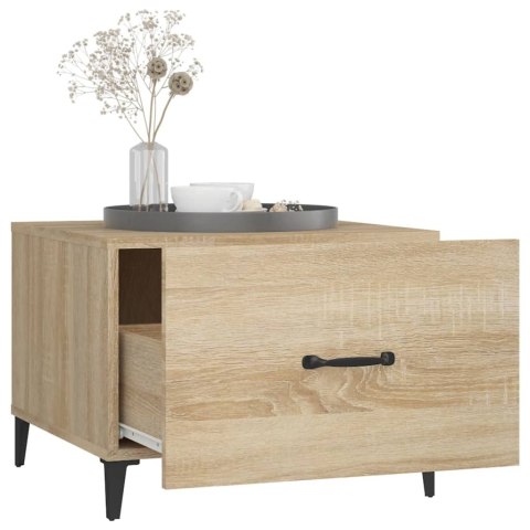 STOLIKI KAWOWE Z METALOWYMI NOGAMI 2 SZT. DĄB SONOMA