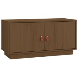 SZAFKA POD TV MIODOWY BRĄZ 80X34X40CM DREWNO SOSNOWE