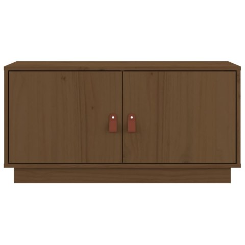 SZAFKA POD TV MIODOWY BRĄZ 80X34X40CM DREWNO SOSNOWE