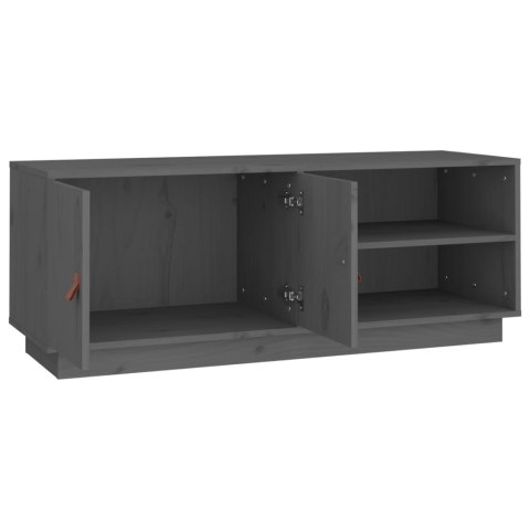 SZAFKA POD TV SZARA 105X34X40CM DREWNO SOSNOWE