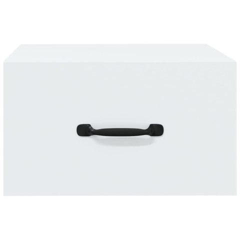 WISZĄCE SZAFKI NOCNE 2 SZT. BIAŁE 35X35X20CM