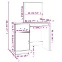 TOALETKA BIAŁA 95X50X134CM LITE DREWNO SOSNOWE