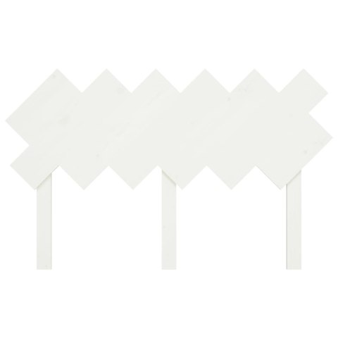 WEZGŁOWIE ŁÓŻKA BIAŁE 132X3X81CM LITE DREWNO SOSNOWE